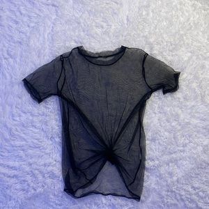 Black mesh shirt L